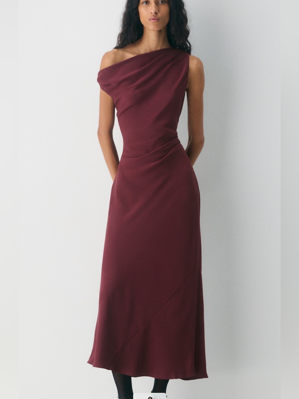 Aritzia long burgundy dress